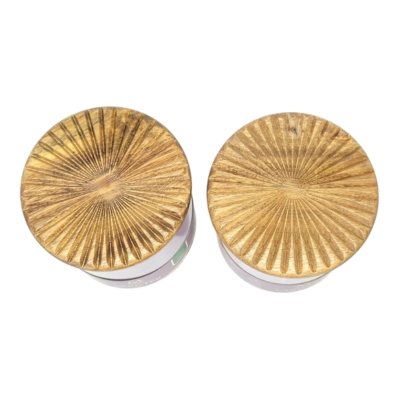 🆕️ Set of 2 Sunburst Textured 33.8 oz Glass Canisters - Picture 4 of 8